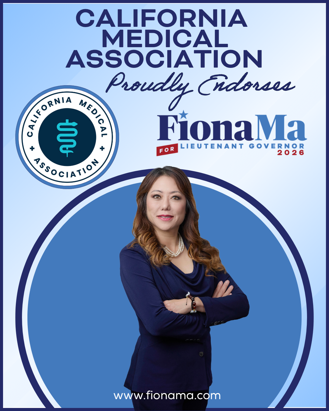 California Medical Association endorses Fiona Ma for Lieutenant Governor