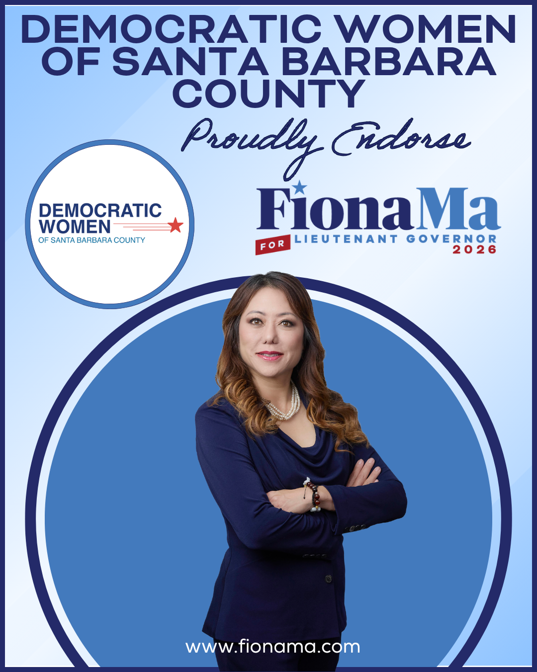 Democratic Women of Santa Barbara County endorse Fiona Ma for California Lieutenant Governor