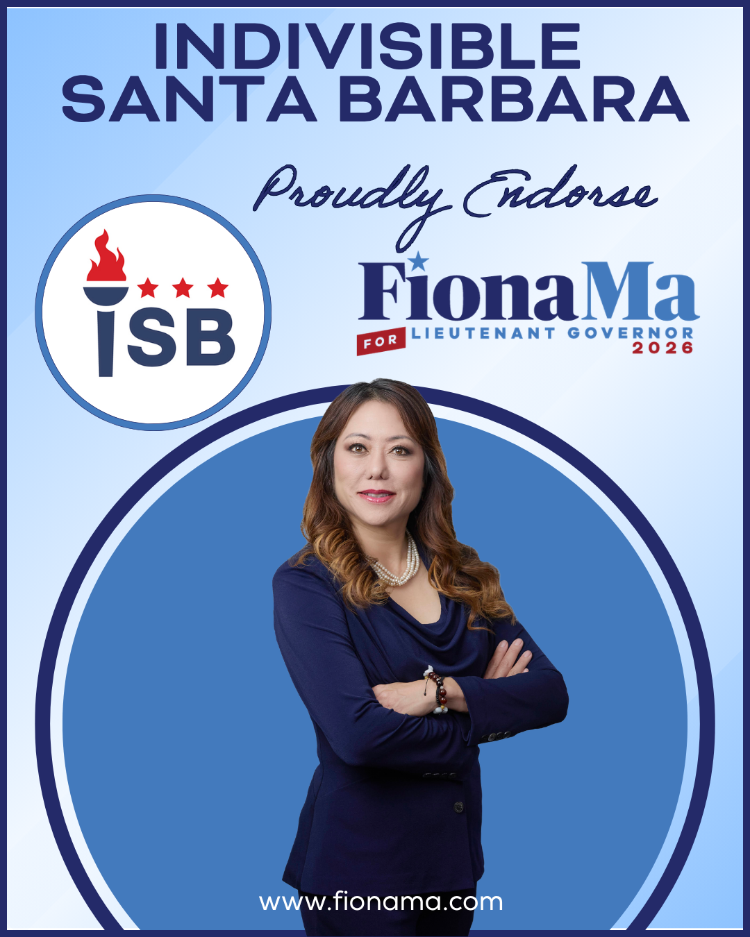 Indivisible Santa Barbara endorses Fiona Ma for California Lieutenant Governor